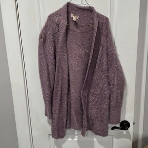 Purple cardigan